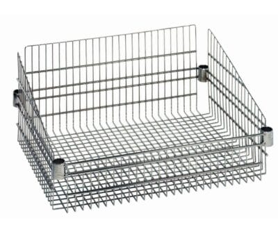 Quantum 18"W x 24"L x 10"H Chrome post mount Basket