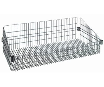 Quantum 24"W x 36"L x 10"H Chrome post mount Basket