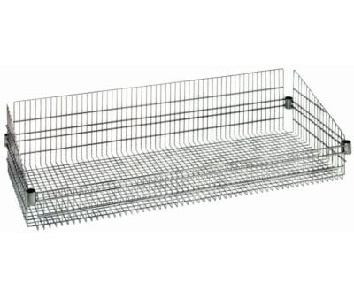 Quantum 24"W x 48"L x 10"H Chrome post mount Basket