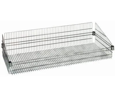Quantum 18"W x 48"L x 10"H Chrome post mount Basket