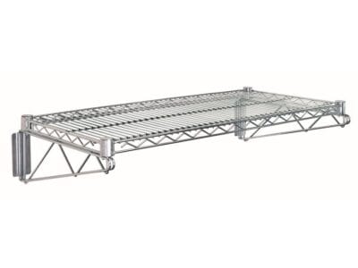 Quantum Chrome Cantilever Single Shelf (1) 24"W x 14"D wire shelf