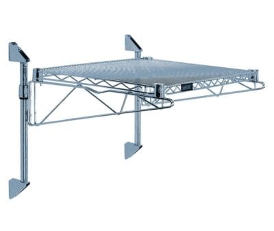 Quantum Gray Cantilever Single Shelf Post Wall Mount (1) 36"W x 24"D shelf