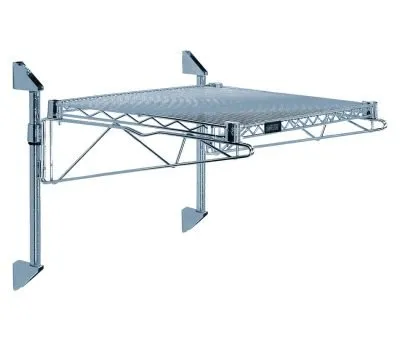 Quantum Gray Cantilever Single Shelf Post Wall Mount (1) 30"W x 12"D shelf