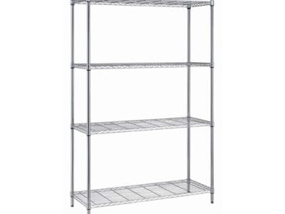 Quantum 30"W x 18"D x 72"H Chrome 4-tier Convenient Shelving Unit Pack